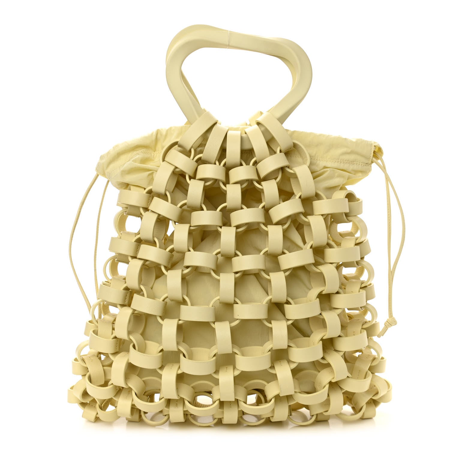 Bottega Veneta Lambskin Intrecciato Drawstring Shopper Tote Buttercup Yellow 1 of 10