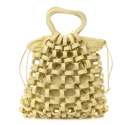 Bottega Veneta Lambskin Intrecciato Drawstring Shopper Tote Buttercup Yellow 1 of 10
