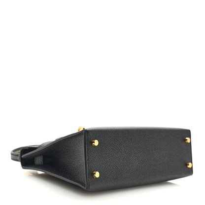 Hermes Epsom Mini Kelly Sellier 20 Black 5 of 10