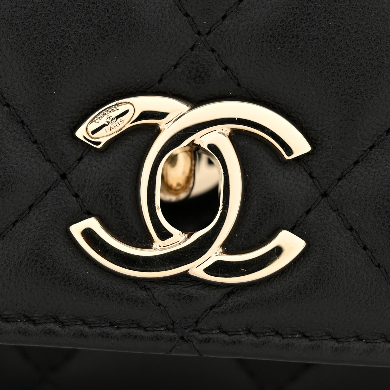Chanel Lambskin Quilted Trendy CC Wallet On Chain WOC Black 12 of 13