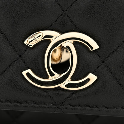 Chanel Lambskin Quilted Trendy CC Wallet On Chain WOC Black 12 of 13