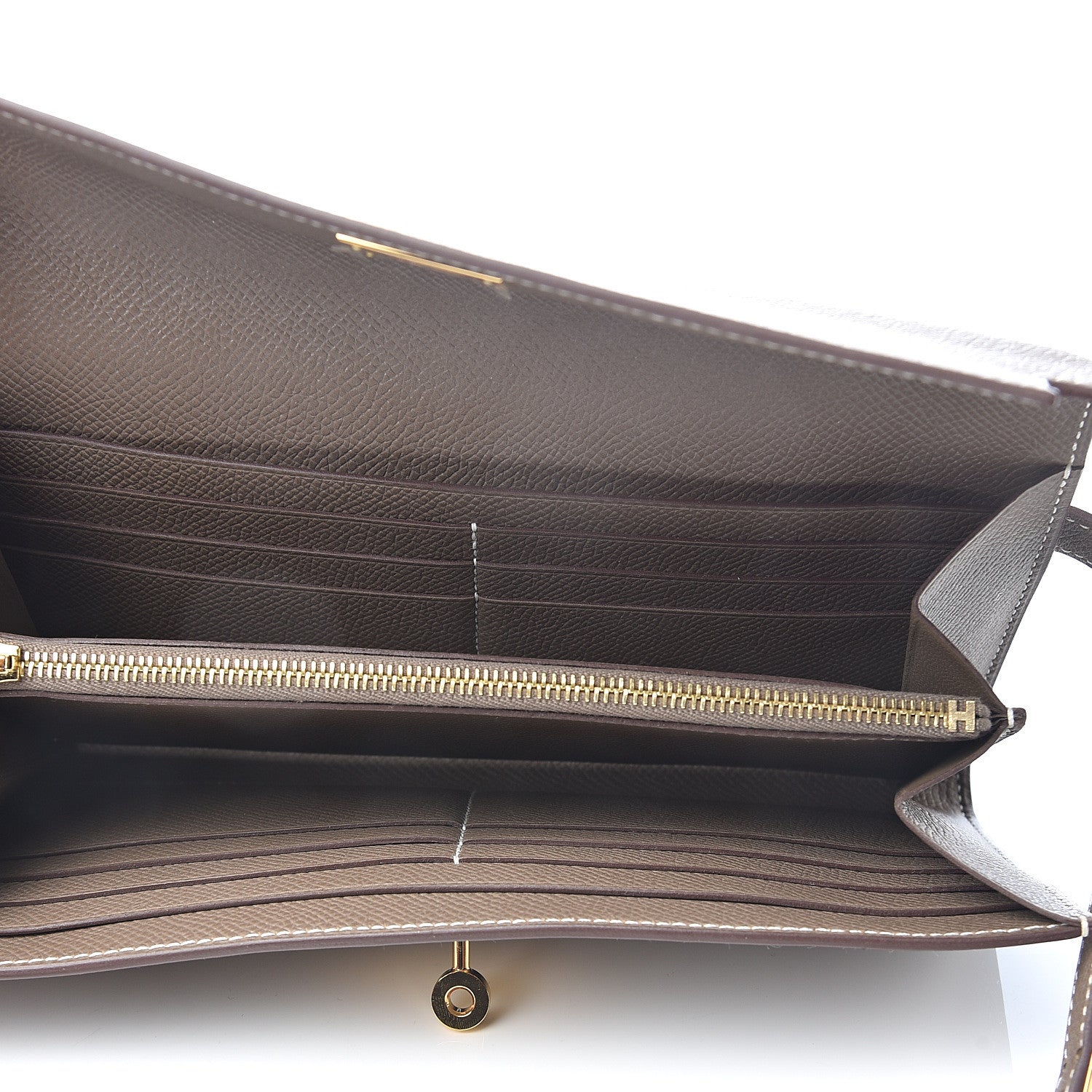Hermes Epsom Kelly Longue Wallet Etoupe 4 of 5