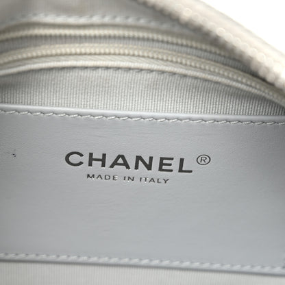 Chanel Metallic Lambskin Quilted Trendy Pockets Hobo Silver 6 of 10