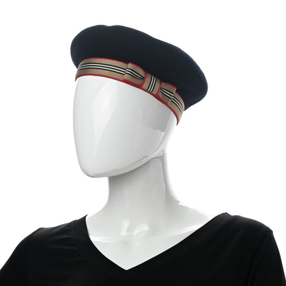 Burberry Wool Kids Beret 8-12Y Black 2 of 8