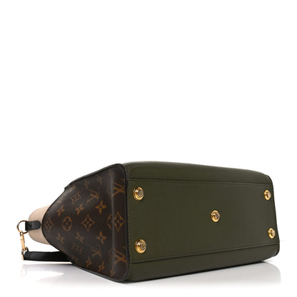 Louis Vuitton Calfskin Monogram On My Side MM Laurier Green Toffee Latte Beige 4 of 9
