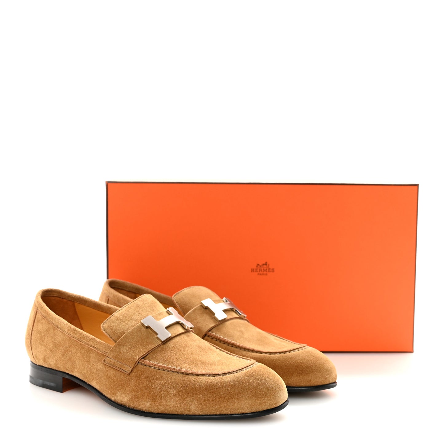 Suede Goatskin Paris Loafers 39 Marron Havane