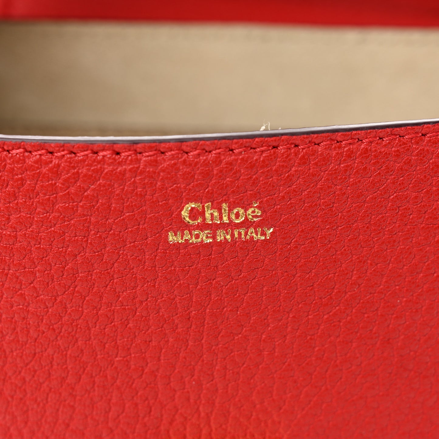 Goatskin Drew Shoulder Bag Red