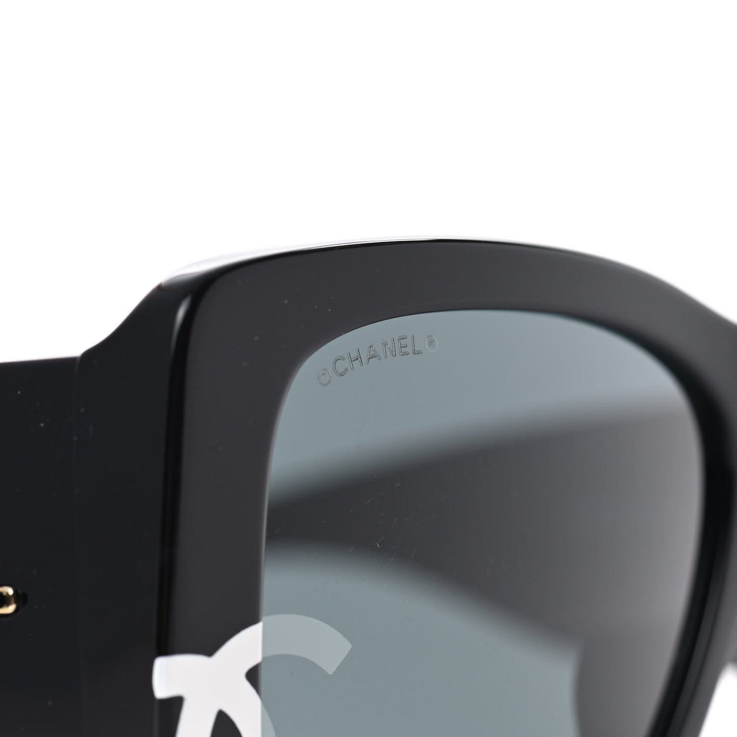 Acetate CC Logo Square Sunglasses 71472 Black