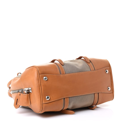 Prada Jacquard Logo Bauletto Corda Cuoio 3 of 5
