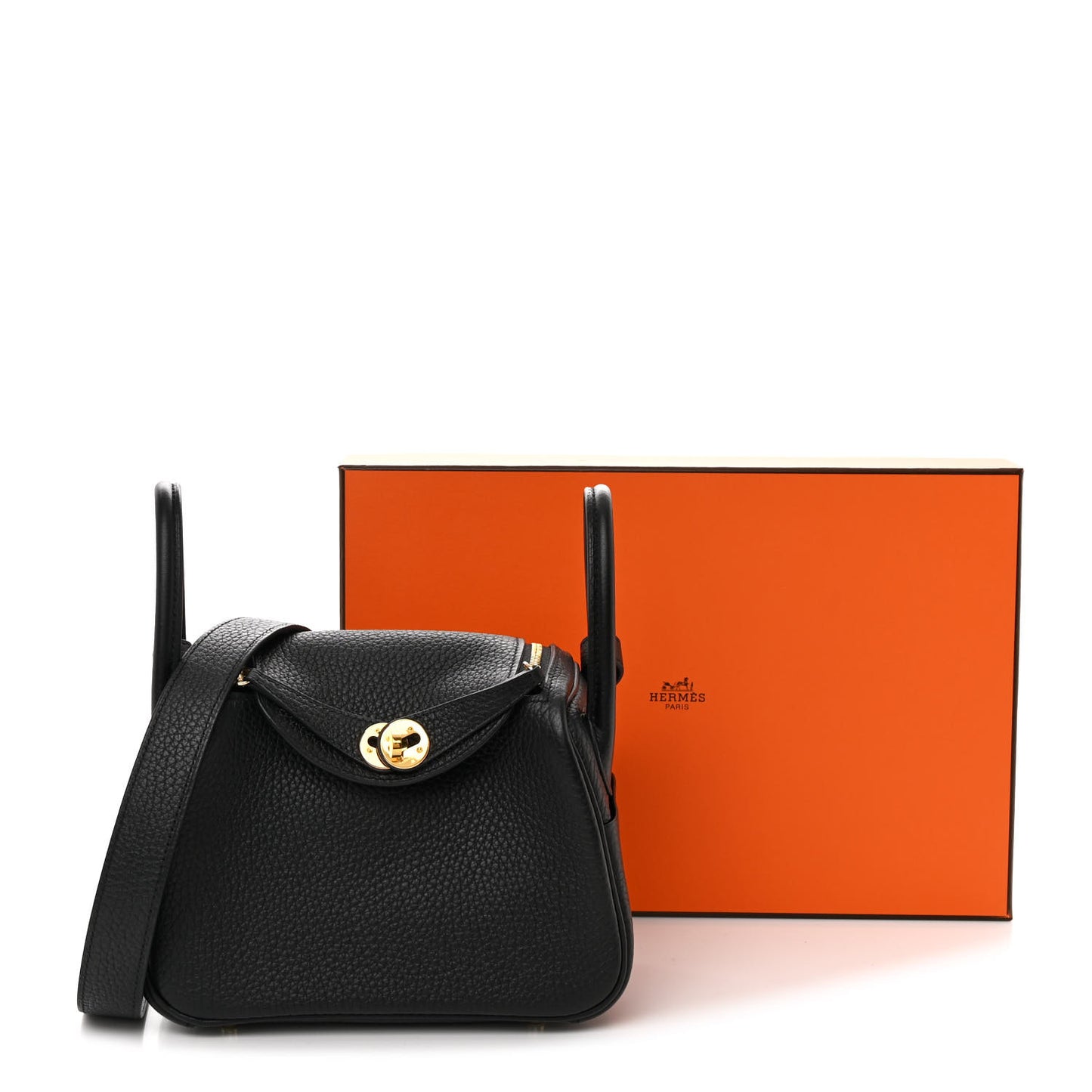 Taurillon Clemence Mini Lindy 20 Black