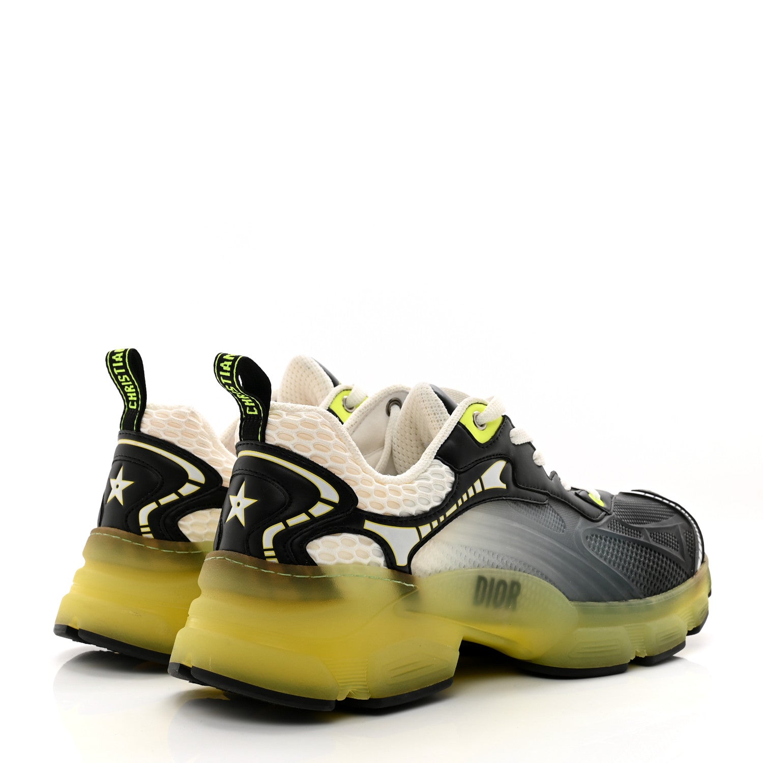 Christian Dior Matte Technical Fabric Mesh Dior Vibe Sneakers 41 White Yellow 4 of 8