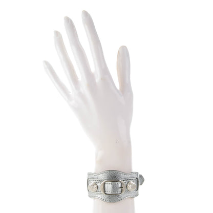 Balenciaga Agneau Arena Giant Silver Hardware M Bracelet Gris Aluminum 2 of 5