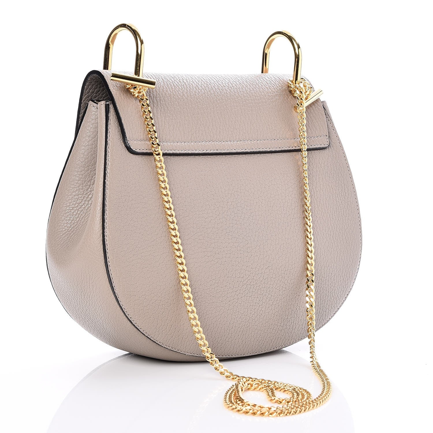 Chloe Grained Lambskin Drew Shoulder Bag Motty Grey 3 of 7