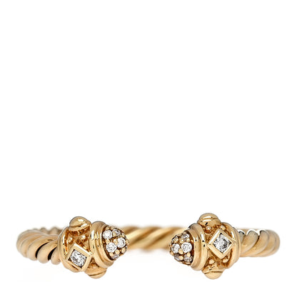 David Yurman 18K Yellow Gold Diamond Renaissance Ring 52 6 1 of 5