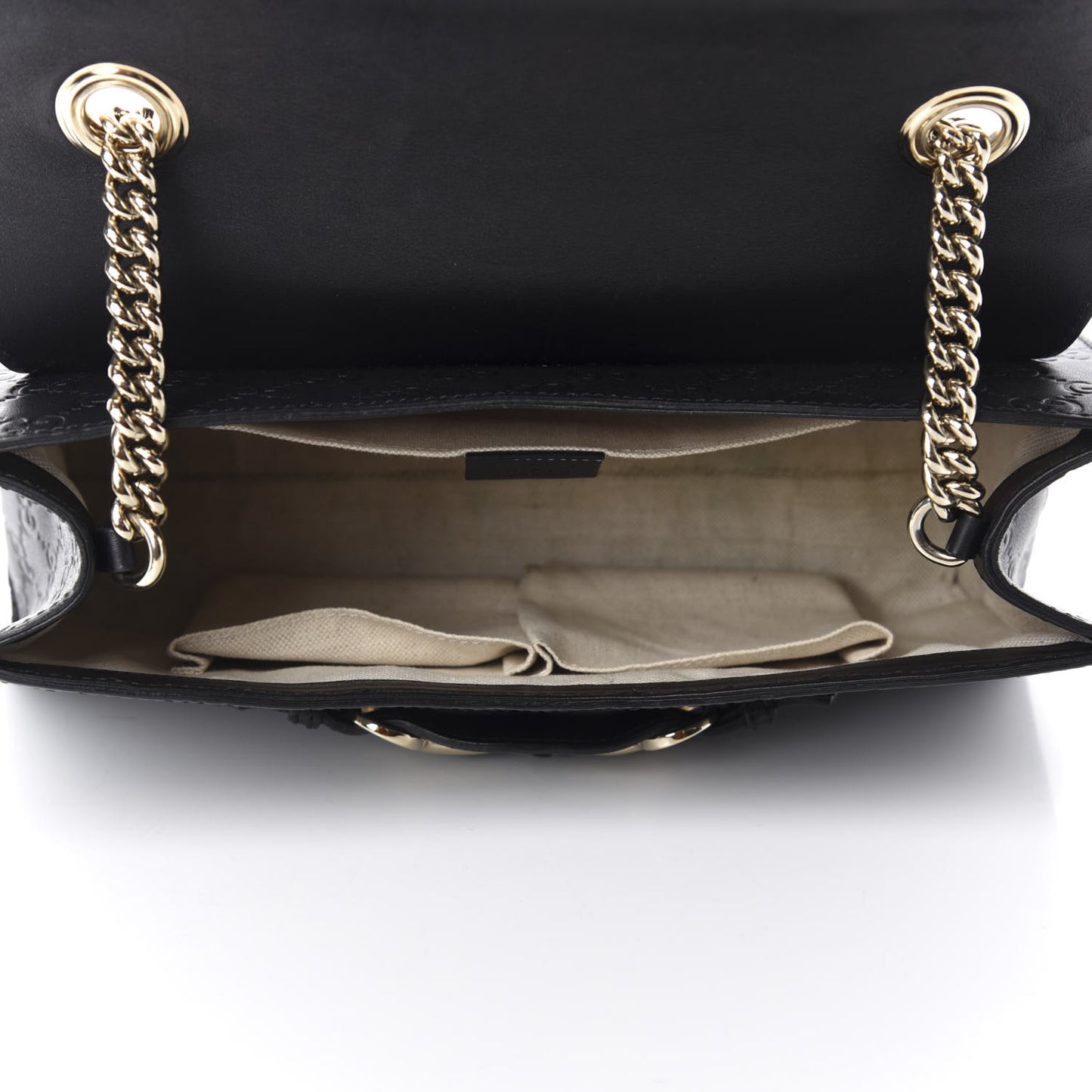 Guccissima Medium Emily Chain Shoulder Bag Black