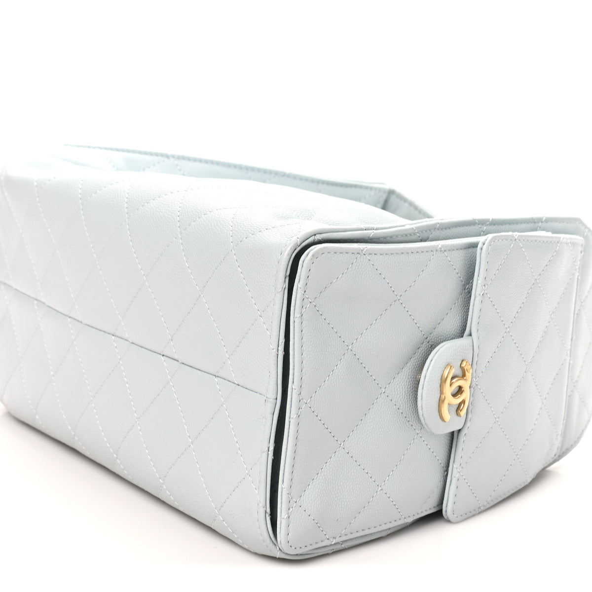 Caviar Quilted Small Chanel 25 Handbag Light Blue