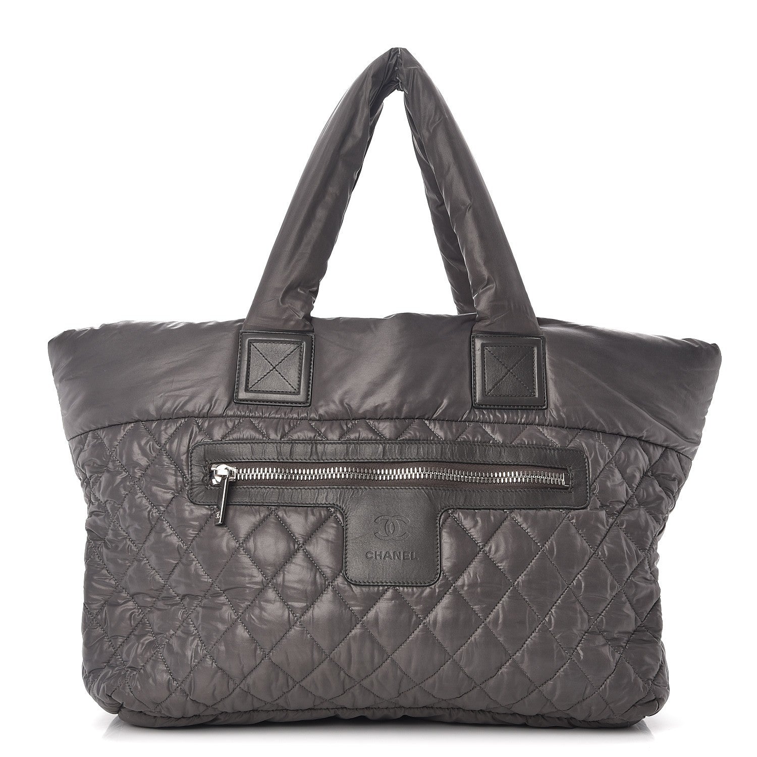 Chanel Nylon Quilted Large Coco Cocoon Tote Grey 1 of 8