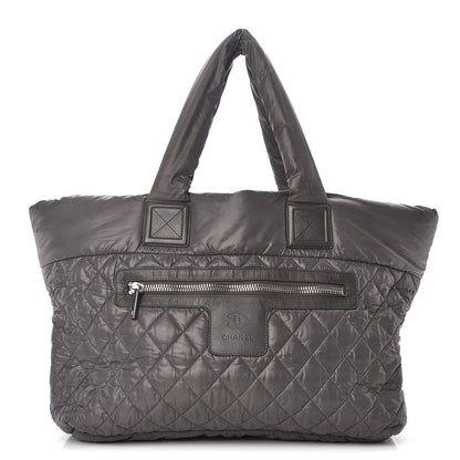 Chanel Nylon Quilted Large Coco Cocoon Tote Grey 1 of 8