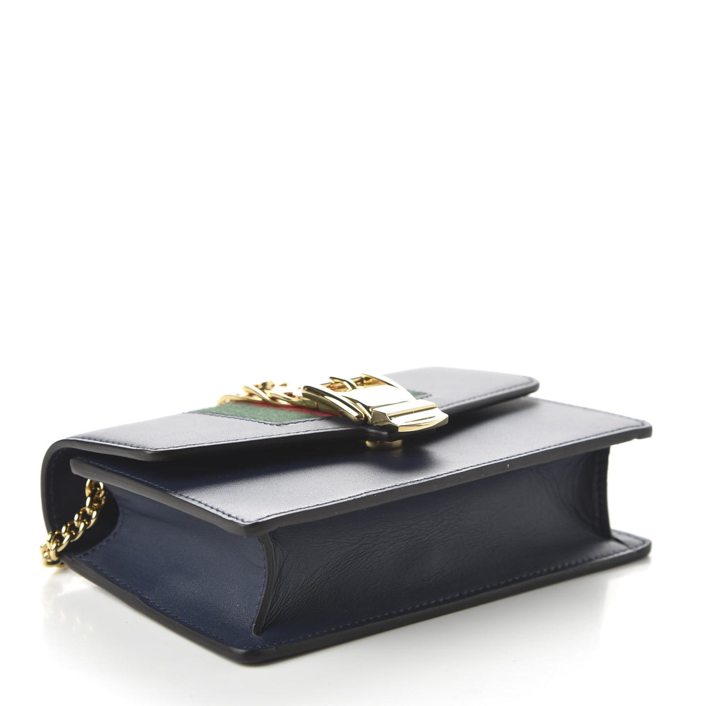 Calfskin Super Mini Sylvie Chain Shoulder Bag Blue