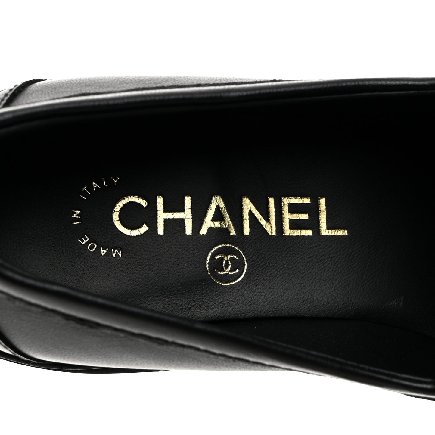 Lambskin Quilted CC Turnlock Loafers 36.5 Black