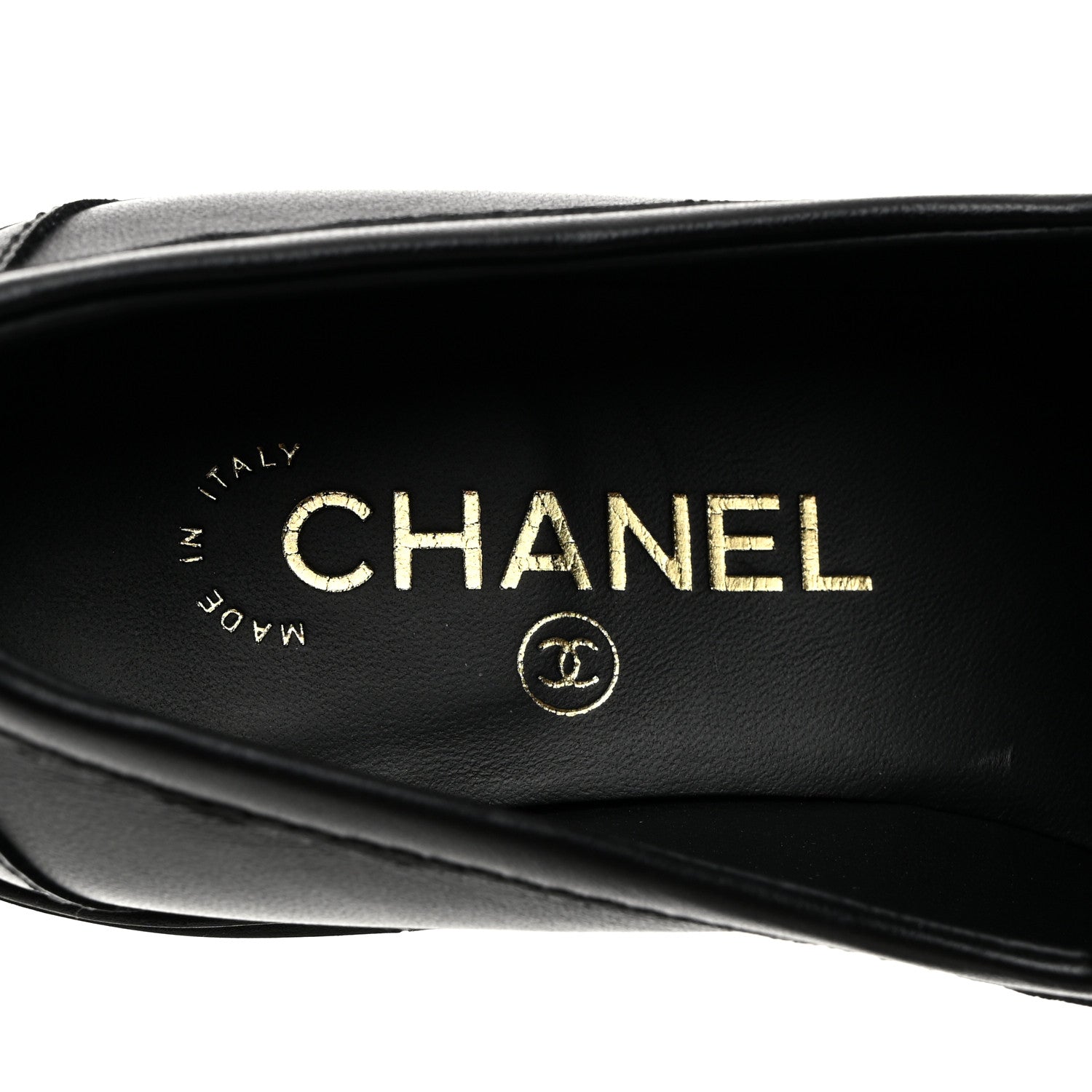 Chanel Lambskin Quilted CC Turnlock Loafers 36.5 Black 6 of 9