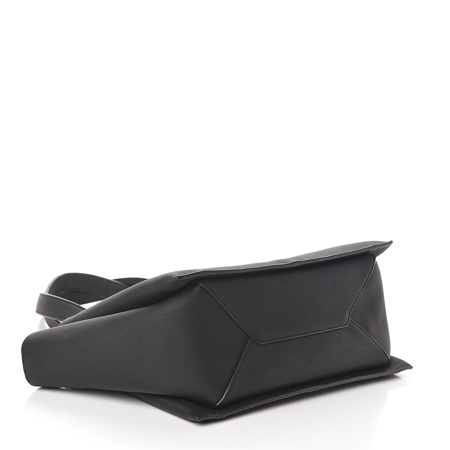 Baby Grained Calfskin Small Tri-Fold Bag Black