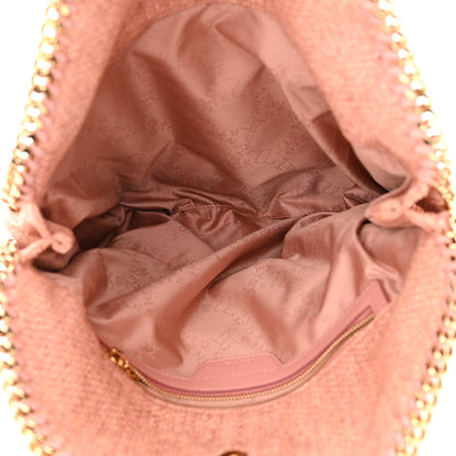 Stella McCartney Woven Raffia Falabella Fold Over Tote Pink Gold 5 of 9