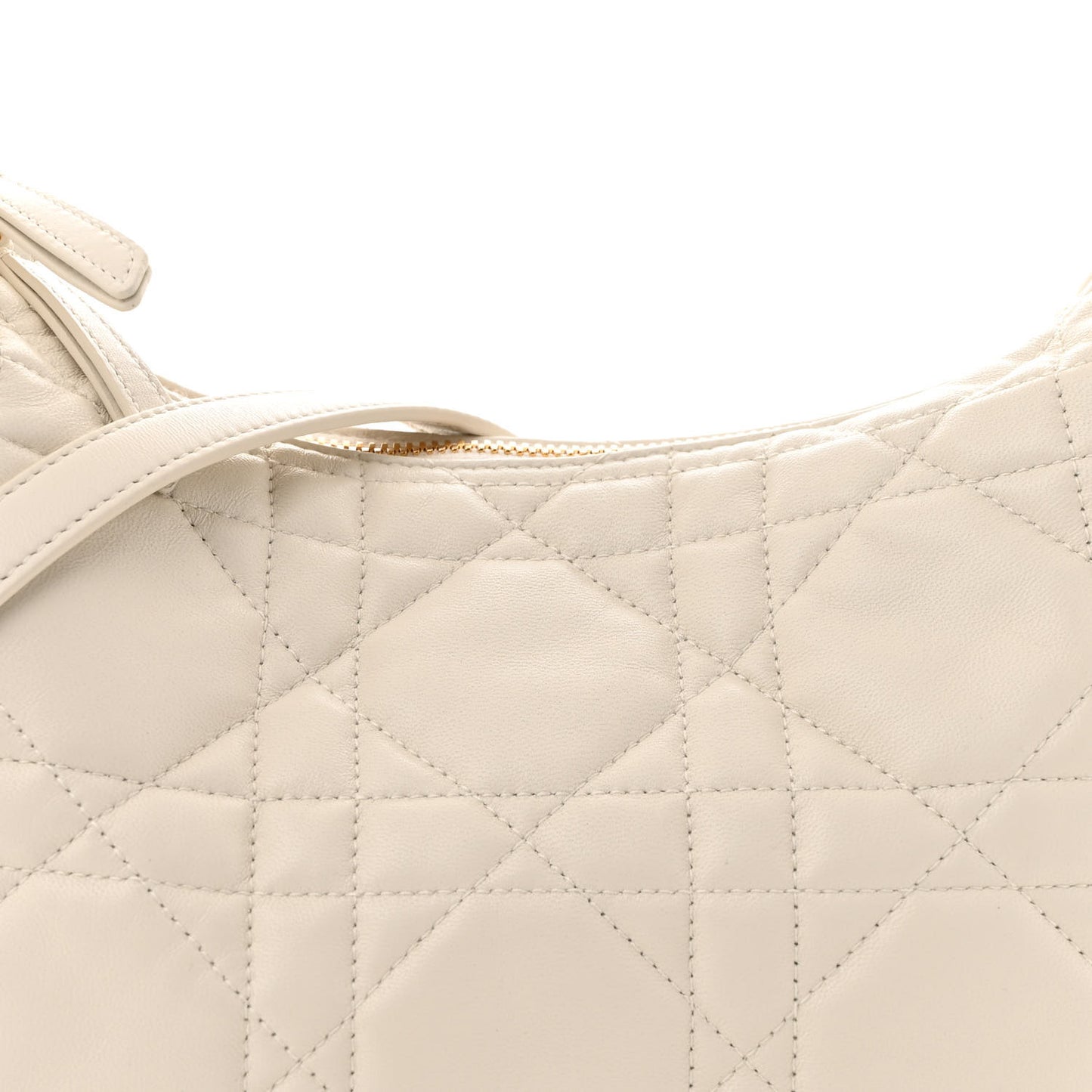 Lambskin Macrocannage Medium D-Dream Bag Latte