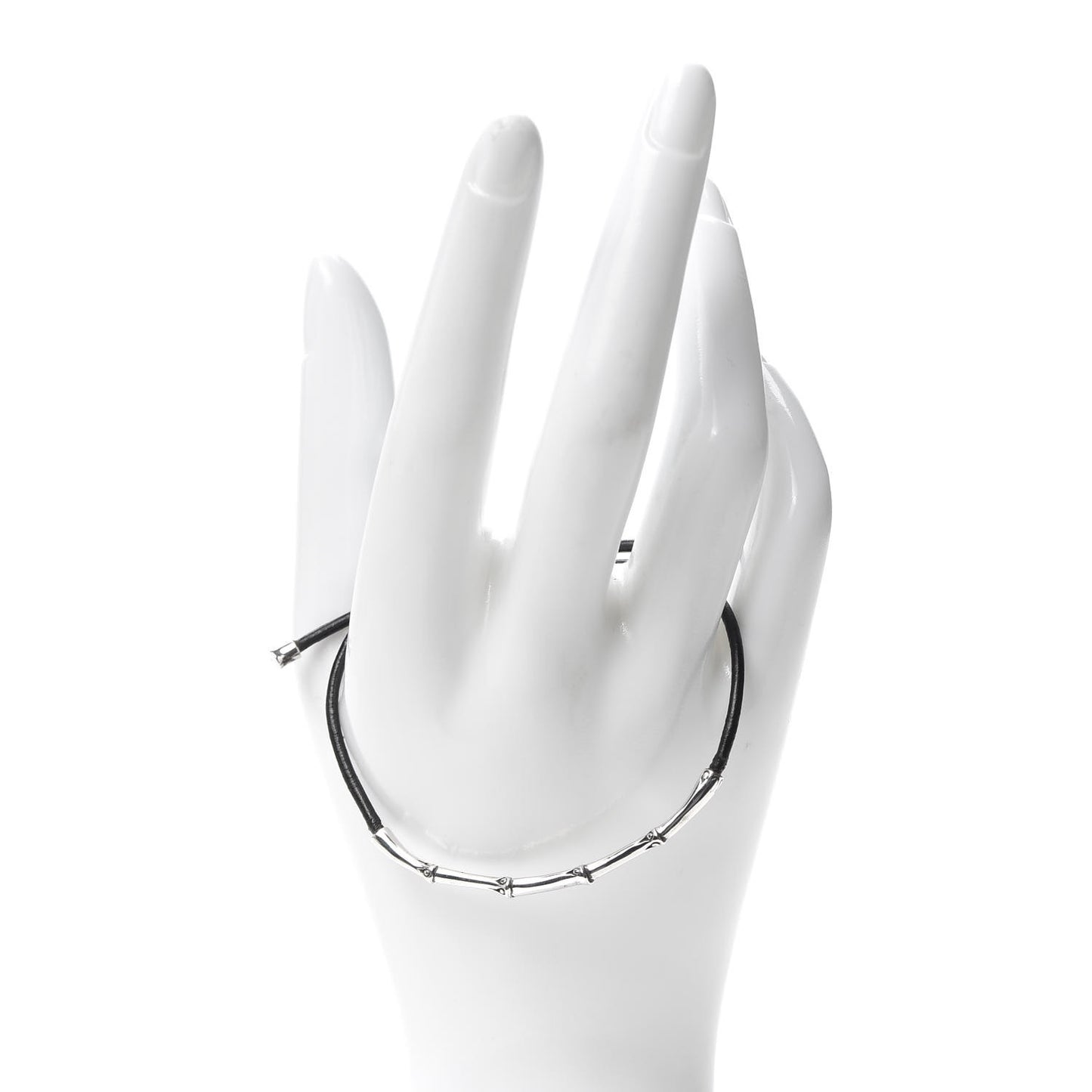 Sterling Silver Bamboo Cord Slide Bracelet