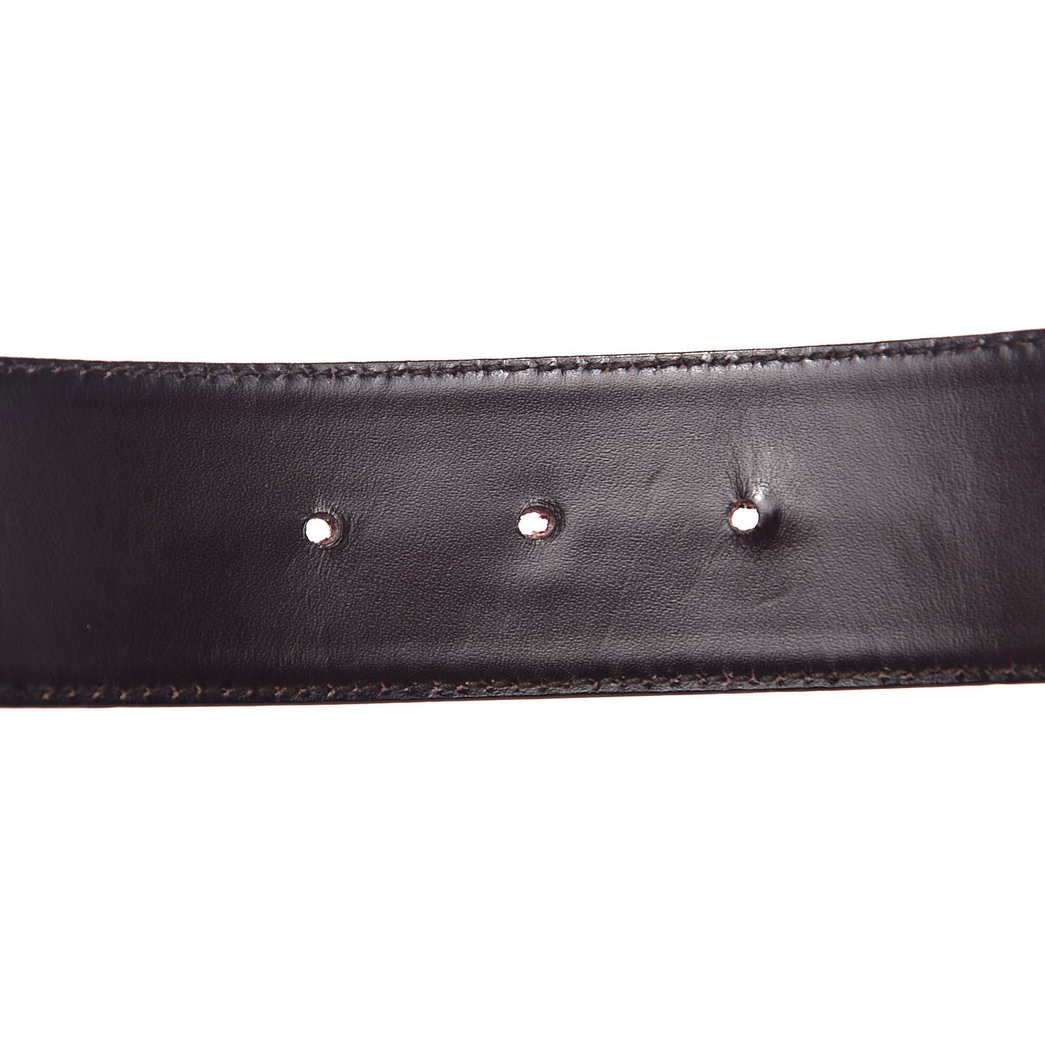 Gucci Calfskin Web Interlocking G Belt 90 36 Dark Brown 4 of 6