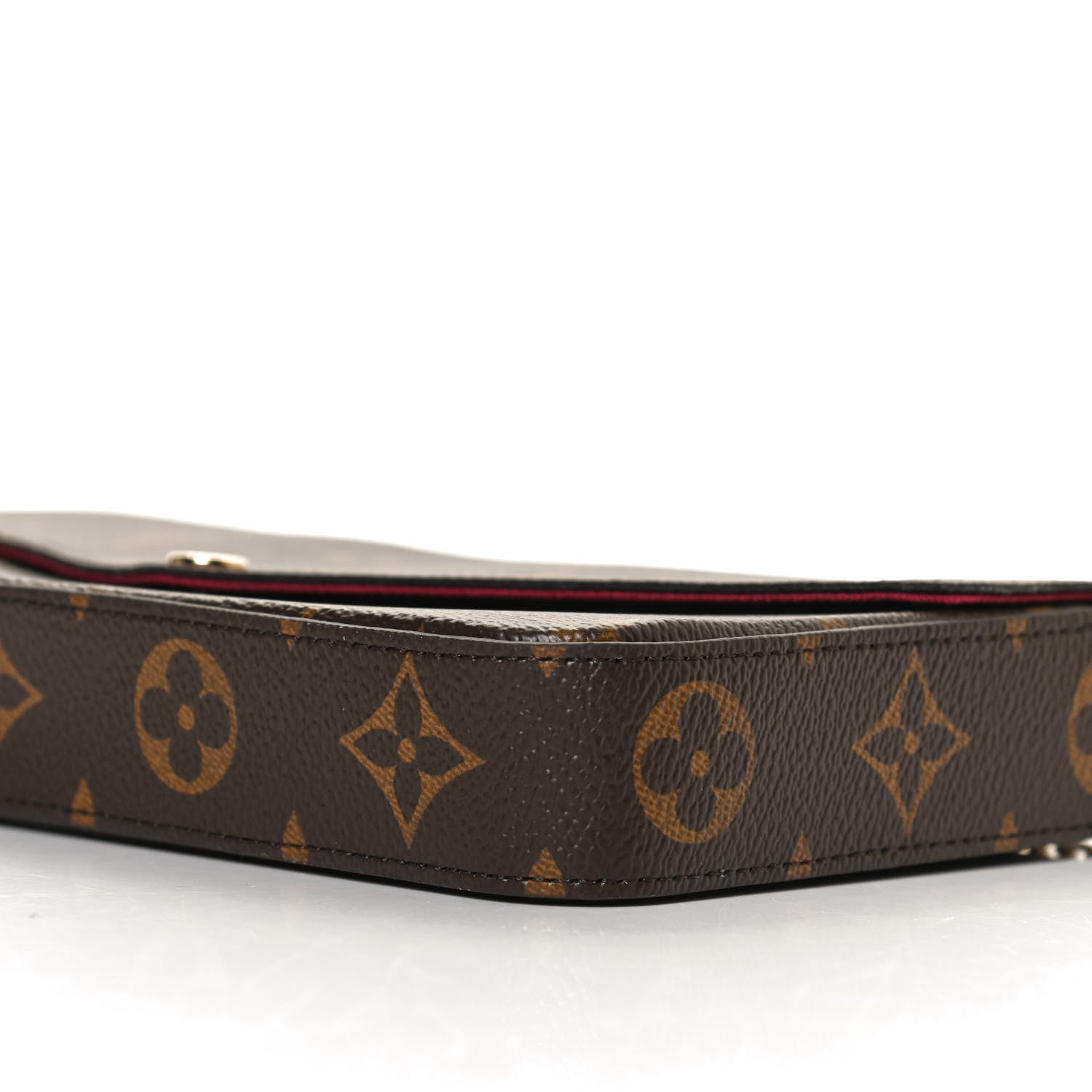 Louis Vuitton Monogram Pochette Felicie Chain Wallet Fuchsia 9 of 12