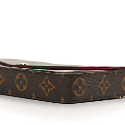 Louis Vuitton Monogram Pochette Felicie Chain Wallet Fuchsia 9 of 12