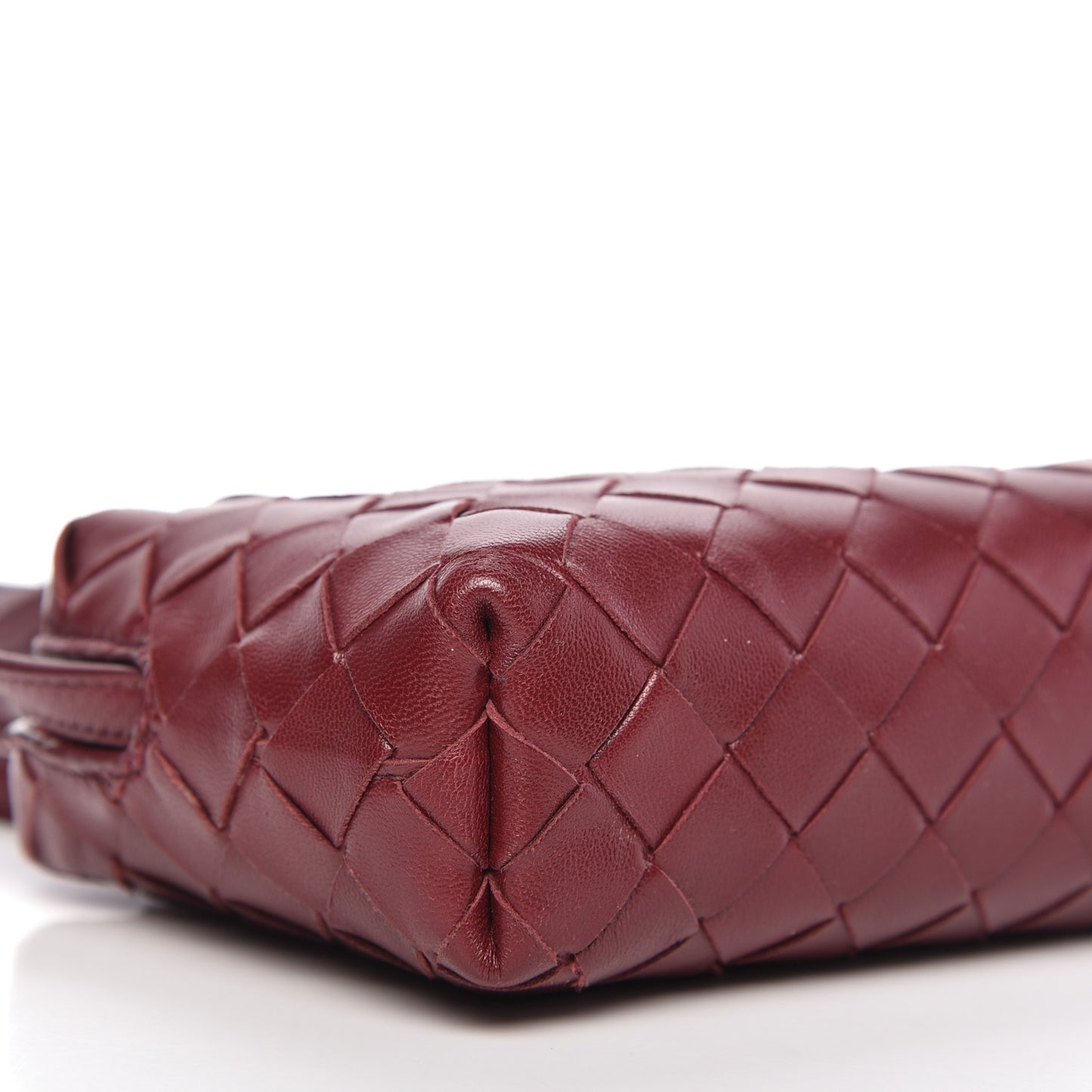 Nappa Intrecciato Mini Crossbody Bordeaux