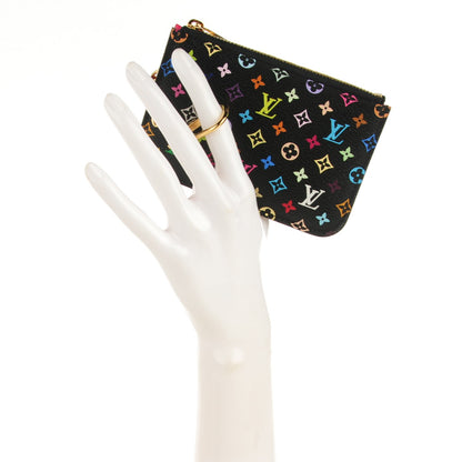 Louis Vuitton Monogram Multicolor Key Pouch Black Grenade 2 of 7