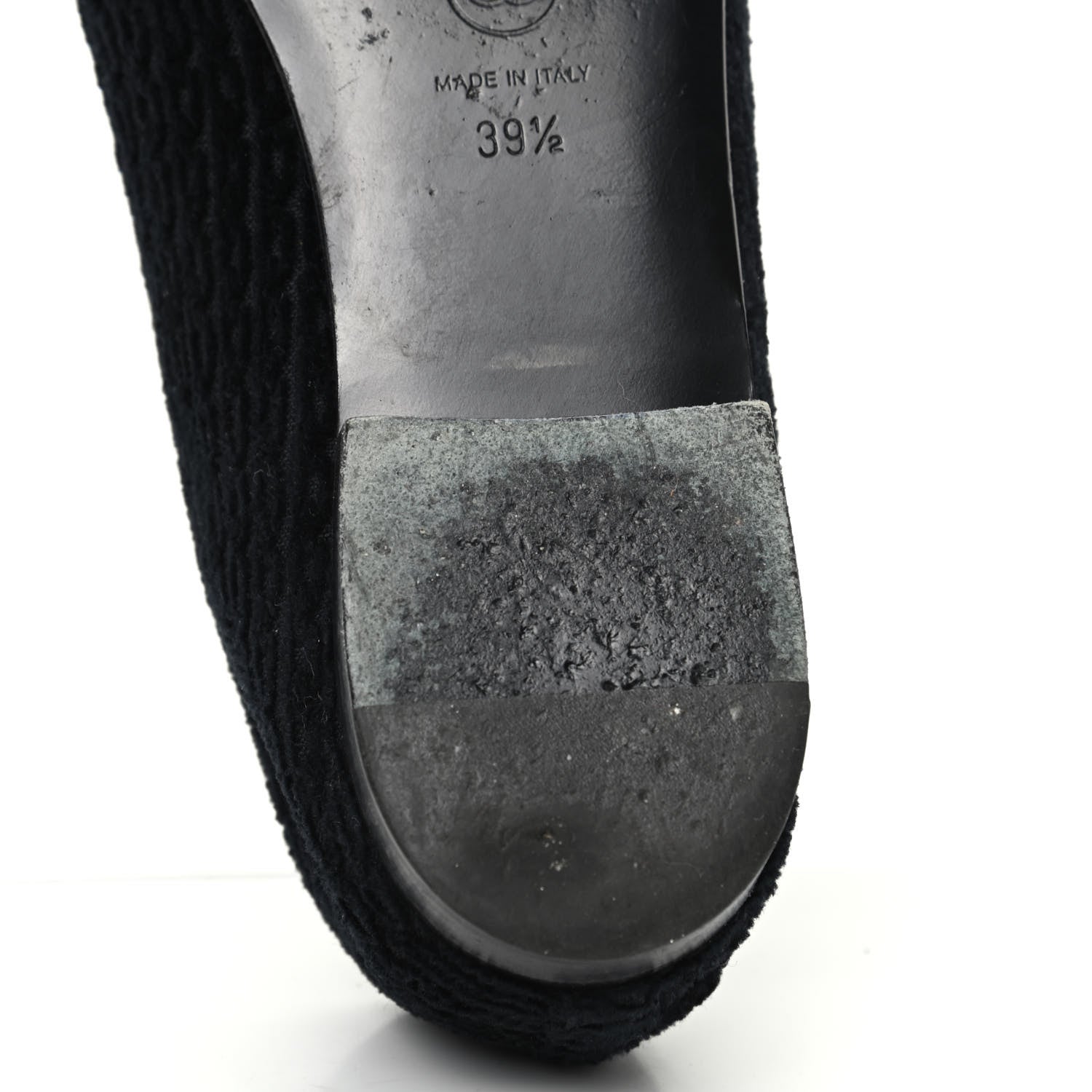 Chanel Tweed Caviar Cap Toe Ballerina Flats 39.5 Black 12 of 12