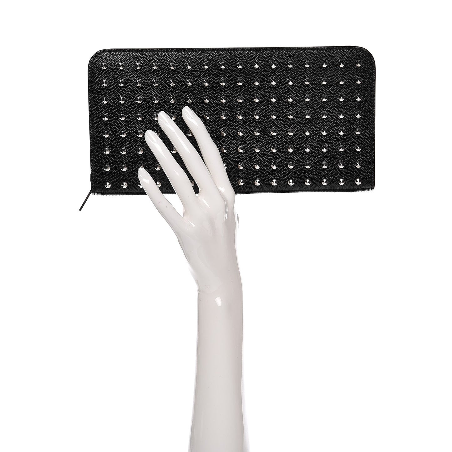 Grain De Poudre Studded Zip Around Wallet Black