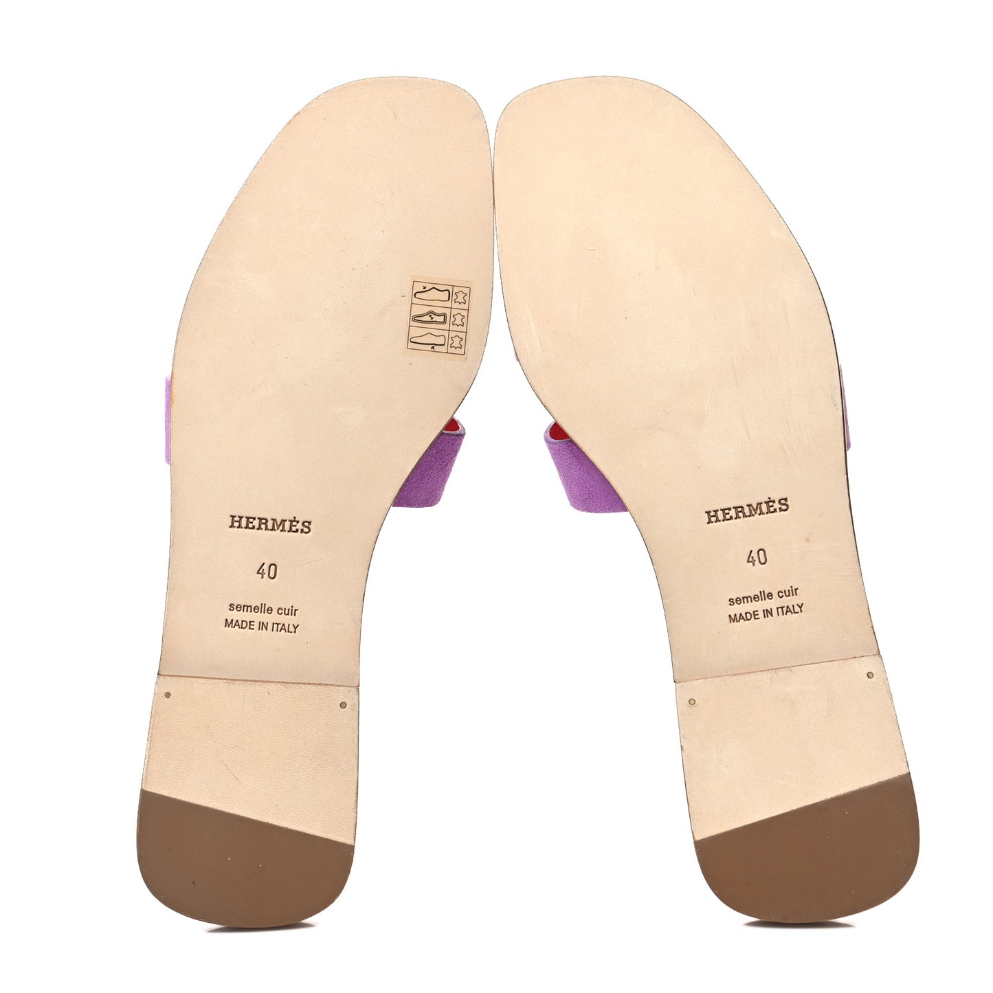 Suede Goatskin Oran Sandals 40 Violet Parme