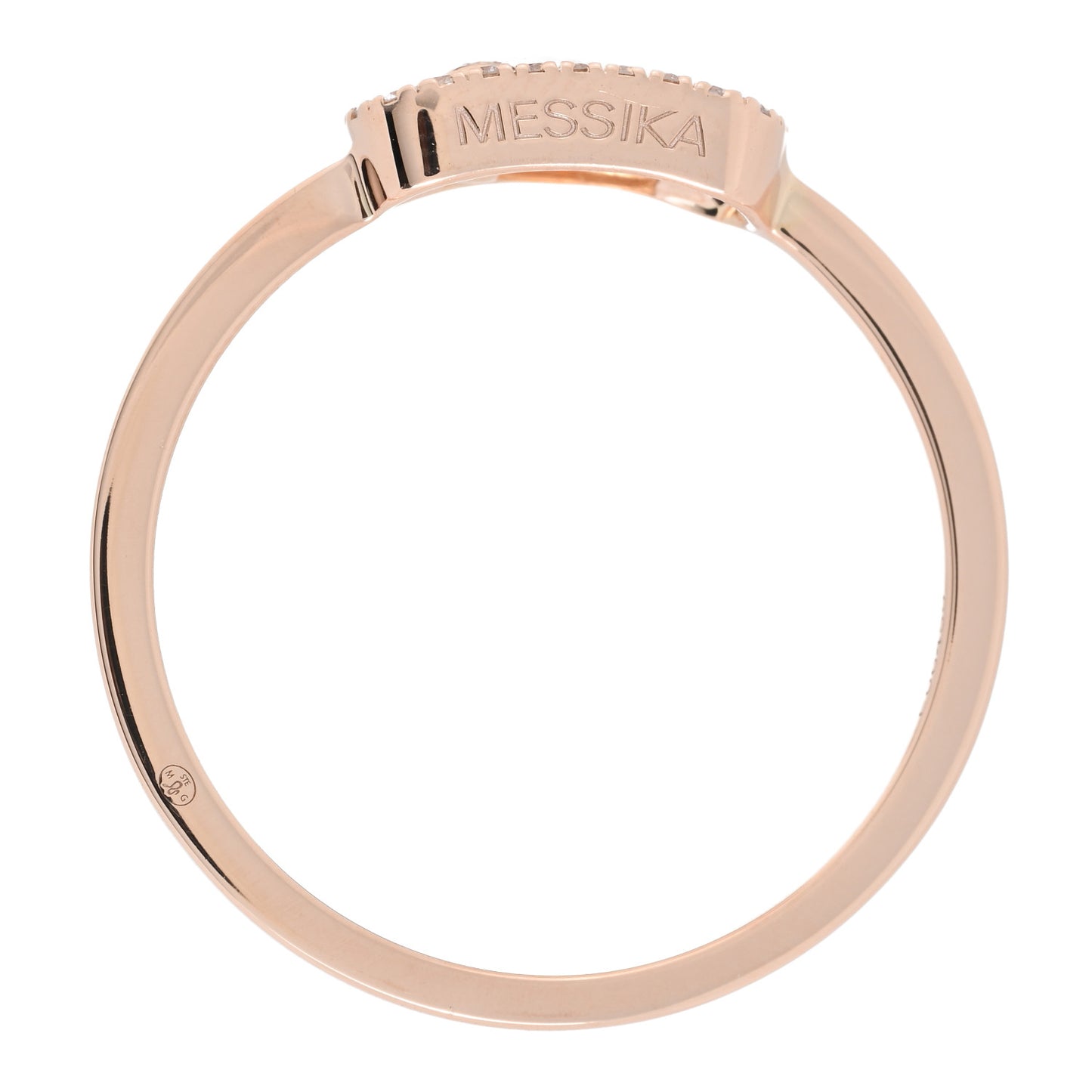 18K Rose Gold Diamond Move Uno Ring 57 8