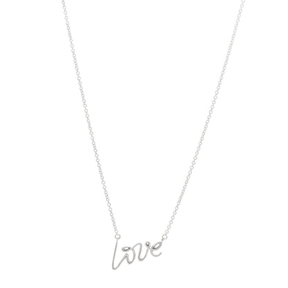 Tiffany Sterling Silver Paloma Picasso Graffiti Love Pendant Necklace 1 of 4