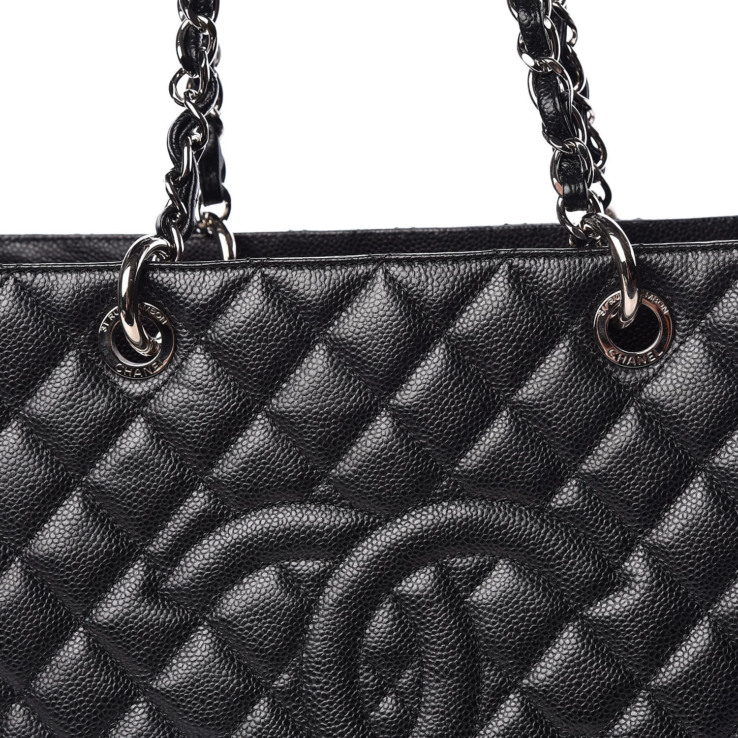 Chanel Caviar Quilted Grand Shopping Tote GST Black 7 of 12