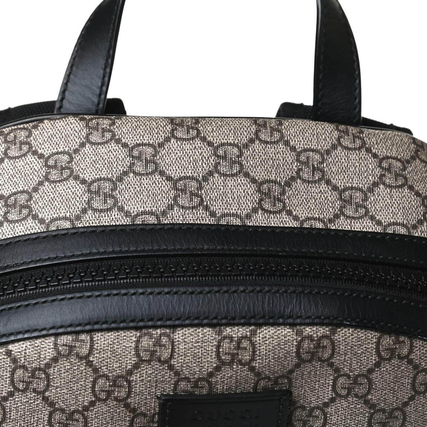 GG Supreme Monogram Medium Backpack Black