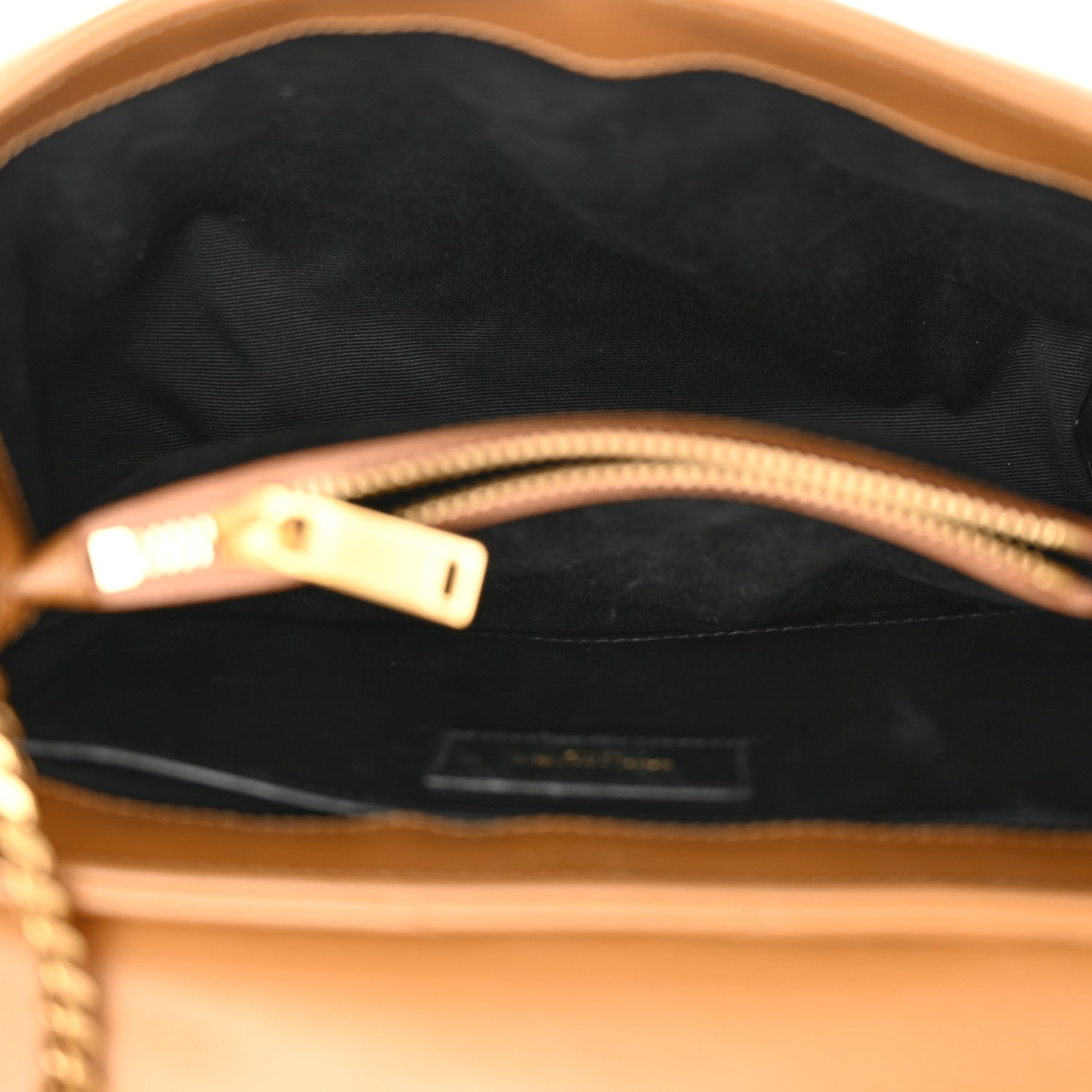 Saint Laurent Calfskin Y Quilted Monogram Small Loulou Chain Satchel Dark Natural 5 of 12
