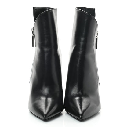 Saint Laurent Calfskin Niki 105 Wedge Booties 37 Black 2 of 7