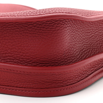 Hermes Taurillon Clemence Evelyne III PM Rouge Grenat 9 of 9