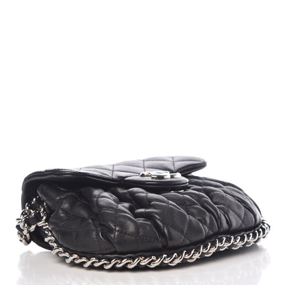 Chanel Washed Lambskin Quilted Mini Chain Around Flap Black 4 of 8