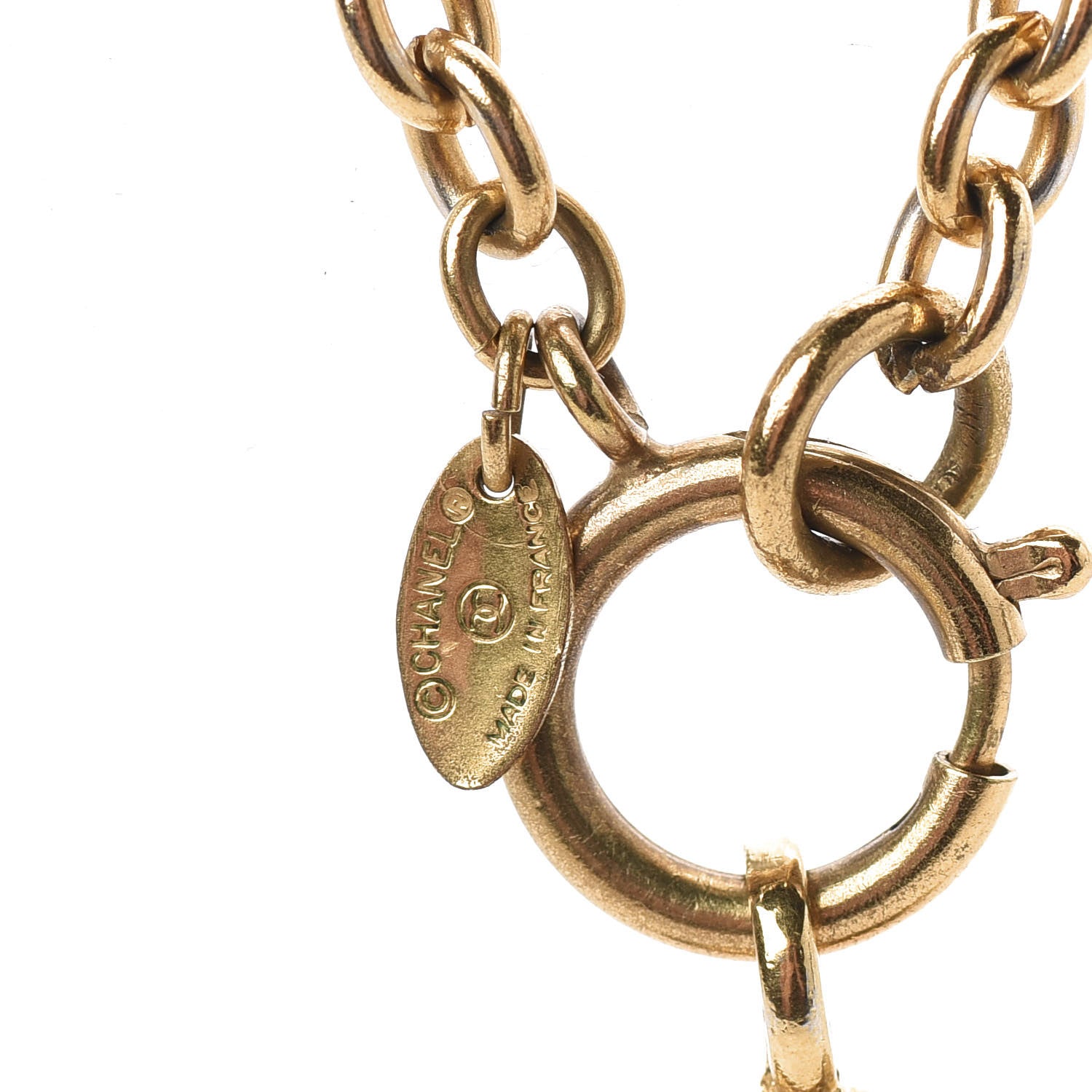 Chanel CC Medallion Chain Necklace Gold 5 of 5