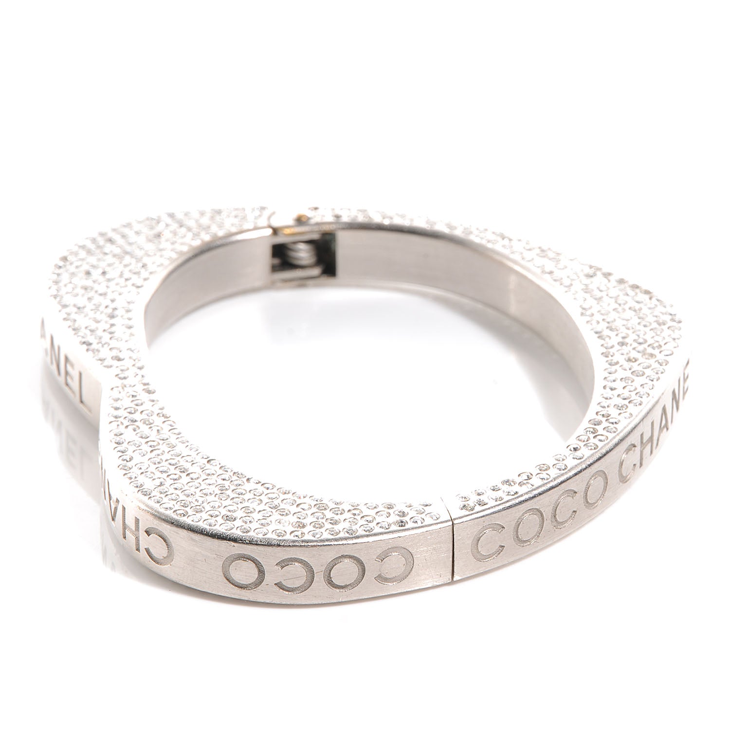 Chanel Swarovski Crystal Heart Bracelet 08P 2 of 7
