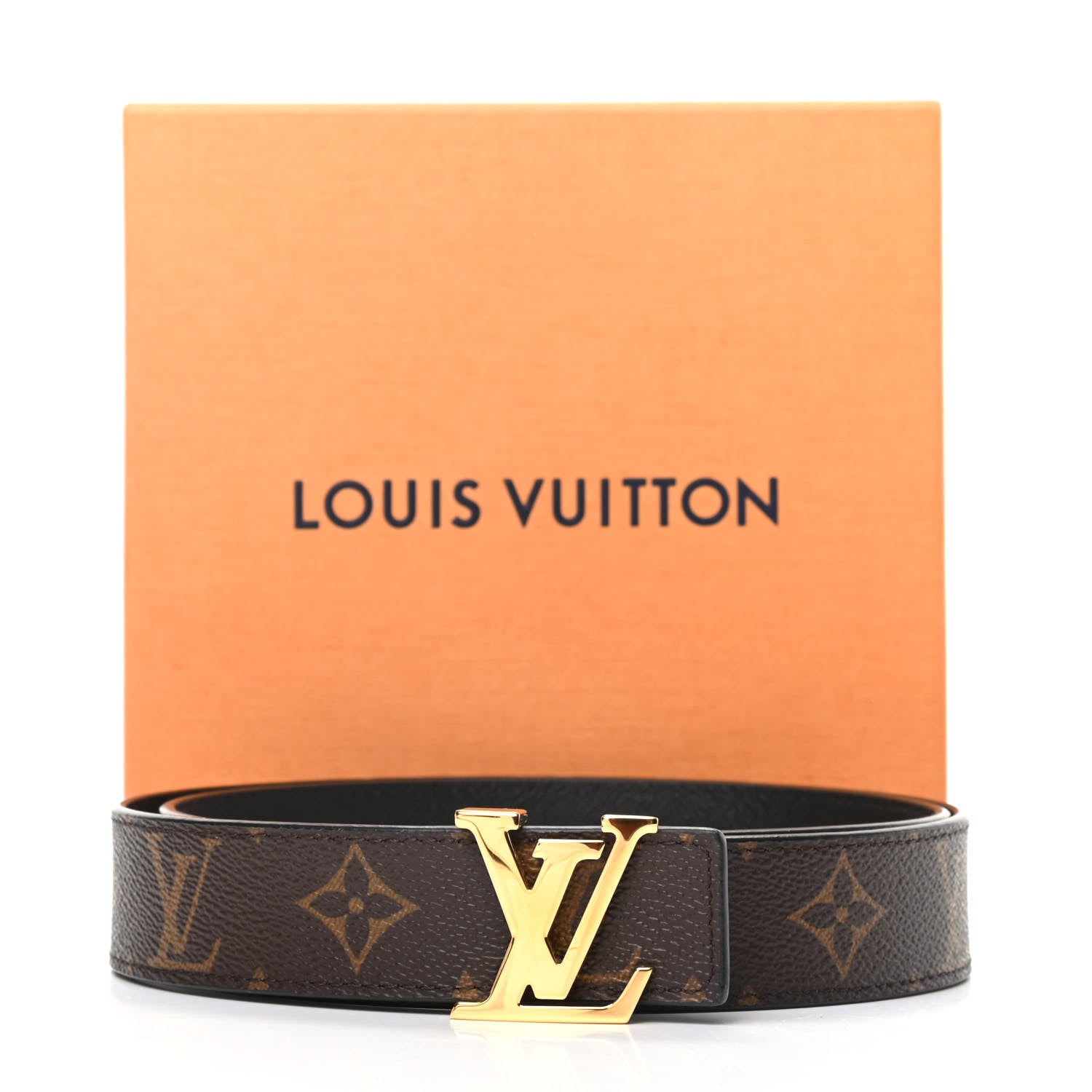 Louis Vuitton Calfskin Monogram 30mm LV Initiales Reversible Belt 80 32 Black 6 of 6