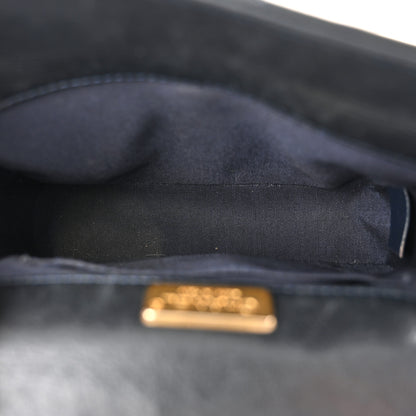Chanel Calfskin Chevron Quilted Rock The Corner Minaudiere Bag Black 5 of 12
