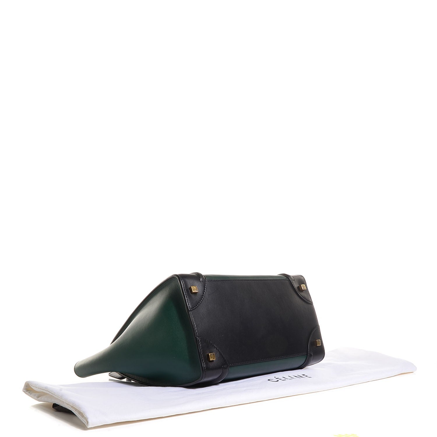 Celine Smooth Calfskin Mini Tri-Color Luggage Forest 4 of 8